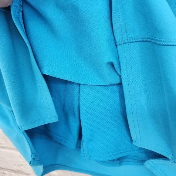 Adidas Golf Skort Teal Blue Tennis Skirt Sz Medium Climacool Stretch Solid Logo - Picture 3 of 11
